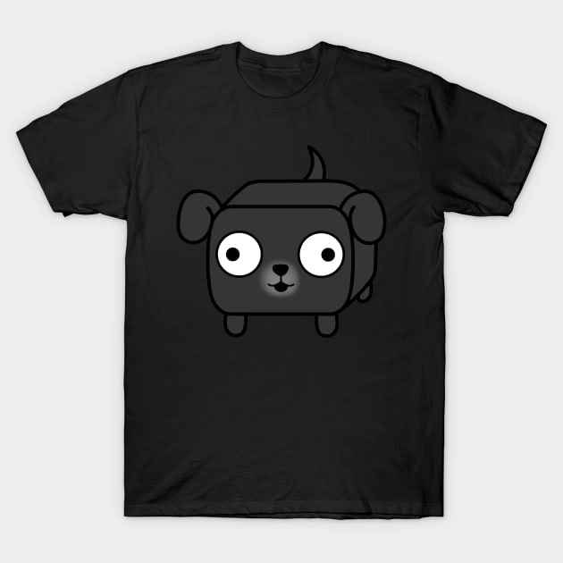 Pug Loaf - Black Pug Dog T-Shirt by calidrawsthings
